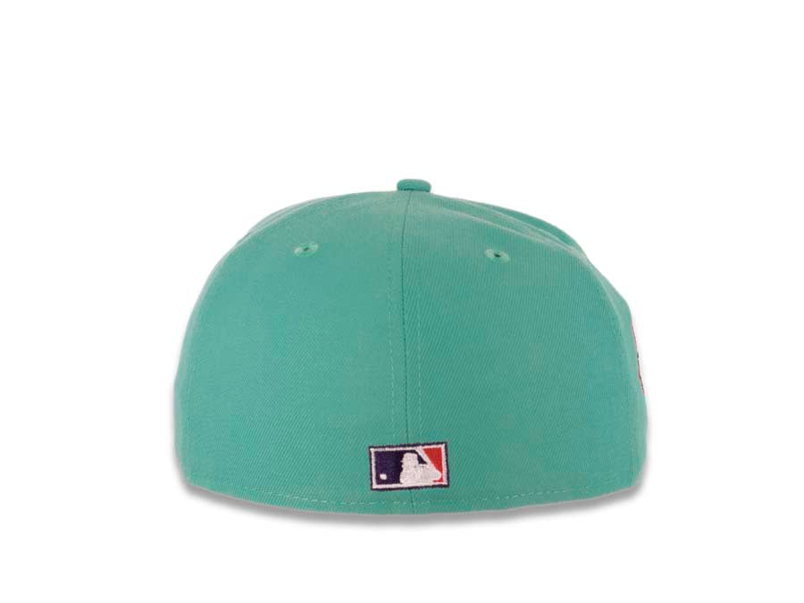 San Diego Padres New Era MLB 59FIFTY 5950 Fitted Cap Hat Clear Mint Green Crown Purple Visor Lava Red Batting Friar Logo 1992 All-Star Game Side Patch