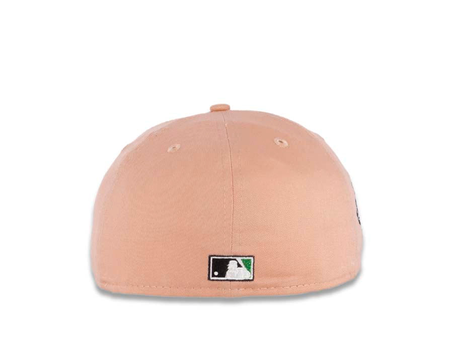 San Diego Padres New Era MLB 59FIFTY 5950 Fitted Cap Hat Light Peach Crown Black Visor Brown/Green Batting Friar Logo 1992 All-Star Game Side Patch