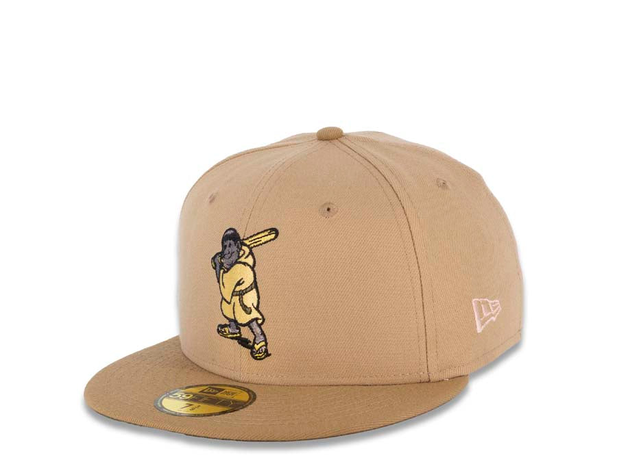 San Diego Padres New Era MLB 59FIFTY 5950 Fitted Cap Hat Khaki Crown/Visor Yellow Batting Friar Logo 1992 All-Star Game Side Patch Olive UV