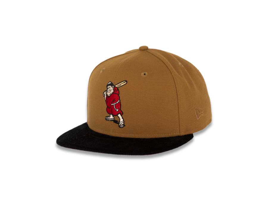 (Corduroy Visor) San Diego Padres New Era MLB 59FIFTY 5950 Fitted Cap Hat Bronze Crown Black Visor Batting Friar Logo 1992 All-Star Game Side Patch