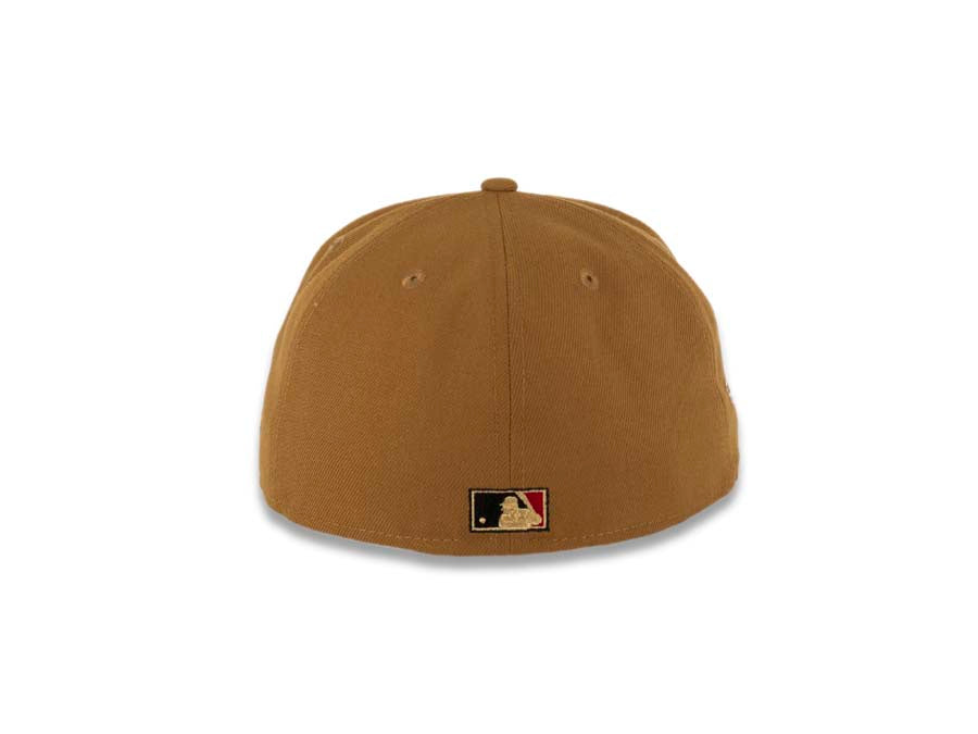 (Corduroy Visor) San Diego Padres New Era MLB 59FIFTY 5950 Fitted Cap Hat Bronze Crown Black Visor Batting Friar Logo 1992 All-Star Game Side Patch
