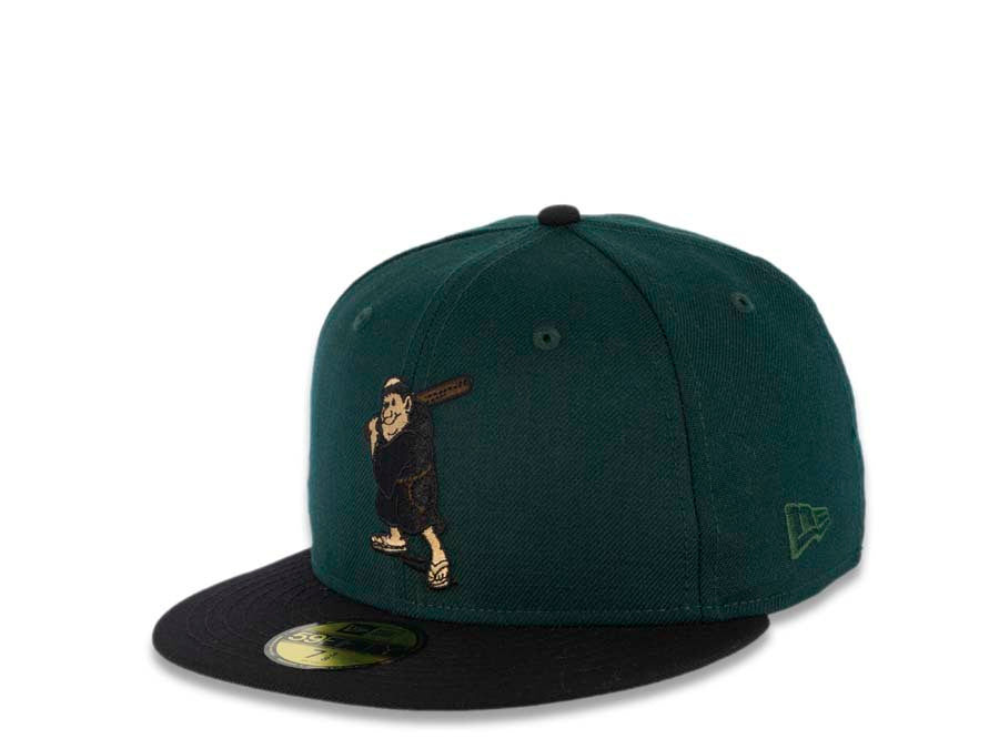 San Diego Padres New Era MLB 59FIFTY 5950 Fitted Cap Hat Dark Green Crown Black Visor Black/Brown Batting Friar Logo 1992 All-Star Game Side Patch
