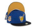 San Diego Padres New Era MLB 59FIFTY 5950 Fitted Cap Hat Royal Blue Crown Black Visor Gold Swinging Friar Logo 40th Anniversary Side Patch