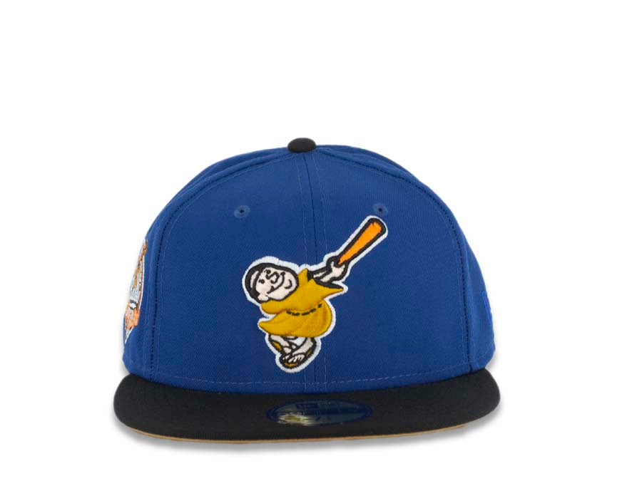San Diego Padres New Era MLB 59FIFTY 5950 Fitted Cap Hat Royal Blue Crown Black Visor Gold Swinging Friar Logo 40th Anniversary Side Patch