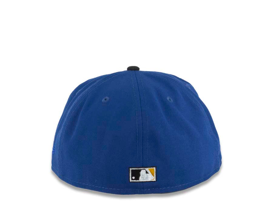 San Diego Padres New Era MLB 59FIFTY 5950 Fitted Cap Hat Royal Blue Crown Black Visor Gold Swinging Friar Logo 40th Anniversary Side Patch