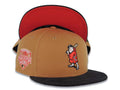 (Corduroy Visor) San Diego Padres New Era MLB 9FIFTY 950 Snapback Cap Hat Brown Crown Black Visor Batting Friar Logo 1992 All-Star Game Side Patch