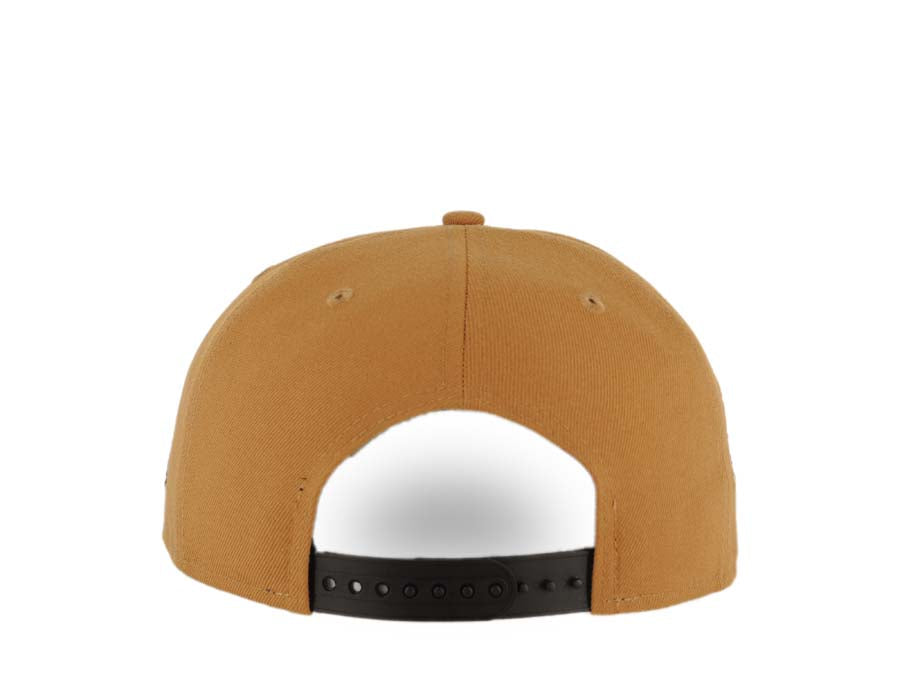 (Corduroy Visor) San Diego Padres New Era MLB 9FIFTY 950 Snapback Cap Hat Brown Crown Black Visor Batting Friar Logo 1992 All-Star Game Side Patch