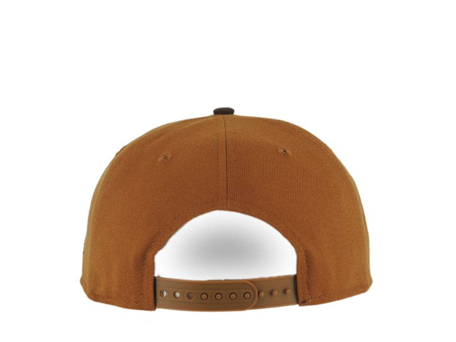 San Diego Padres New Era MLB 9FIFTY 950 Snapback Cap Hat Tan Crown Brown Visor Cream/Brown Batting Friar Logo 1992 All-Star Game Side Patch Khaki UV