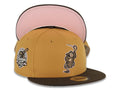 San Diego Padres New Era MLB 9FIFTY 950 Snapback Cap Hat Tan Crown Brown Visor Brown Catching Friar Logo 40th Anniversary Side Patch Pink UV