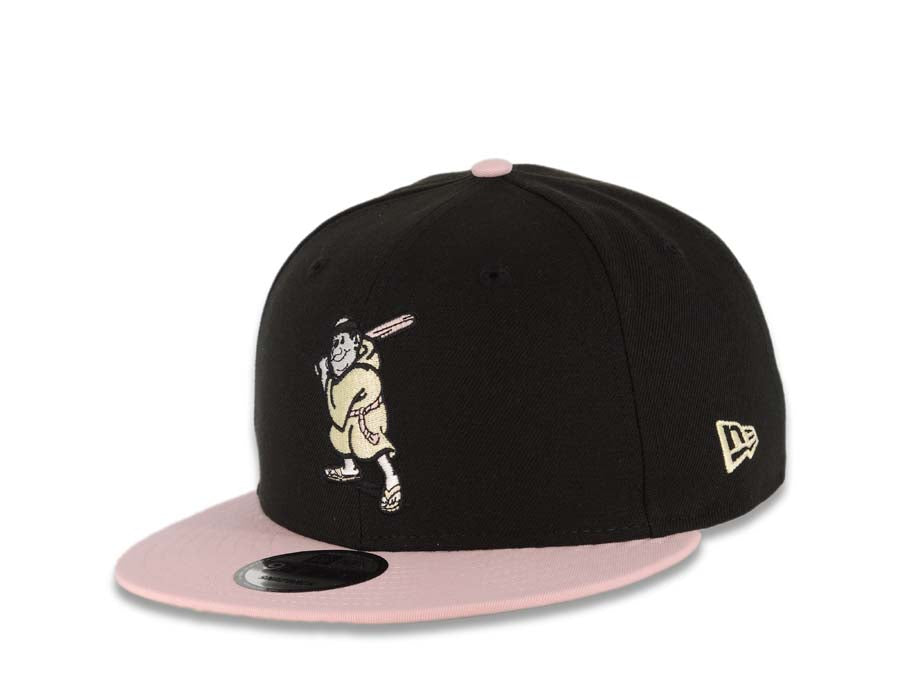 San Diego Padres New Era MLB 9FIFTY 950 Snapback Cap Hat Black Crown Pink Visor Light Yellow/Pink Batting Friar Logo 1992 All-Star Game Side Patch