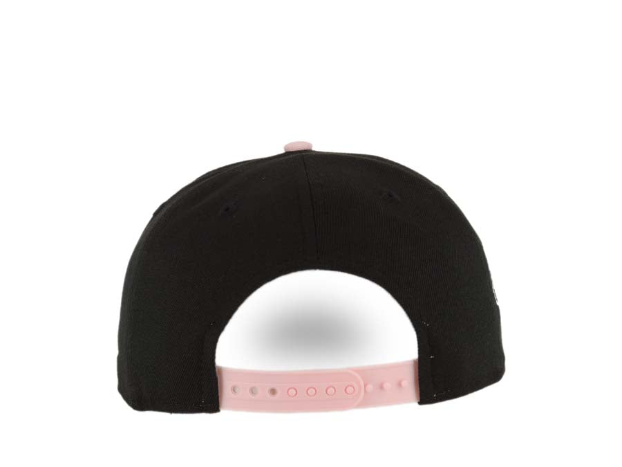San Diego Padres New Era MLB 9FIFTY 950 Snapback Cap Hat Black Crown Pink Visor Light Yellow/Pink Batting Friar Logo 1992 All-Star Game Side Patch