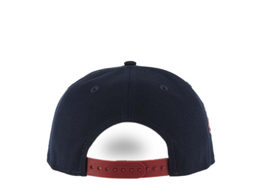 San Diego Padres New Era MLB 9FIFTY 950 Snapback Cap Hat Navy Crown Cardinal Visor Cardinal/Peach Batting Friar Logo 1992 All-Star Game Side Patch