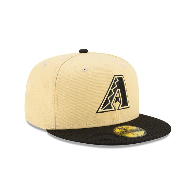 Arizona Diamondbacks New Era MLB 59FIFTY 5950 Fitted Cap Hat Stone Crown Black Visor Black Logo (City Connect)