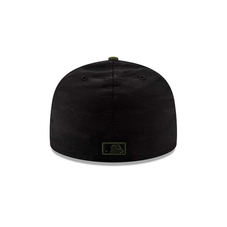 (Youth) Pittsburgh Pirates New Era MLB 59FIFTY 5950 Kids Fitted Cap Hat Black Camo Crown Olive Green Visor Black/Olive Logo