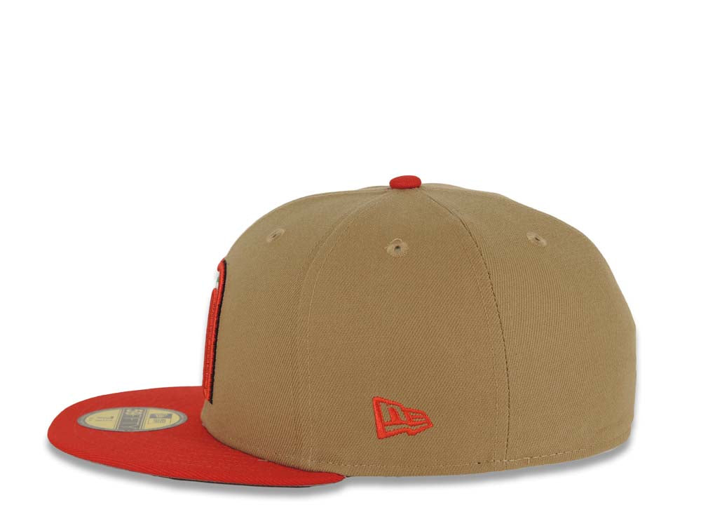 Mexico New Era World Baseball Classic WBC 59FIFTY 5950 Fitted Cap Hat Khaki Crown Red Visor White/Green/Red/Black Logo Gray UV