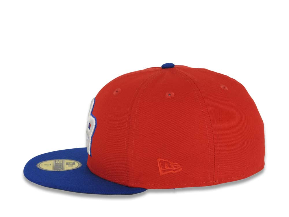 Puerto Rico New Era World Baseball Classic WBC 59FIFTY 5950 Fitted Cap Hat Red Crown Light Royal Blue Visor White/Royal Blue Logo Gray UV