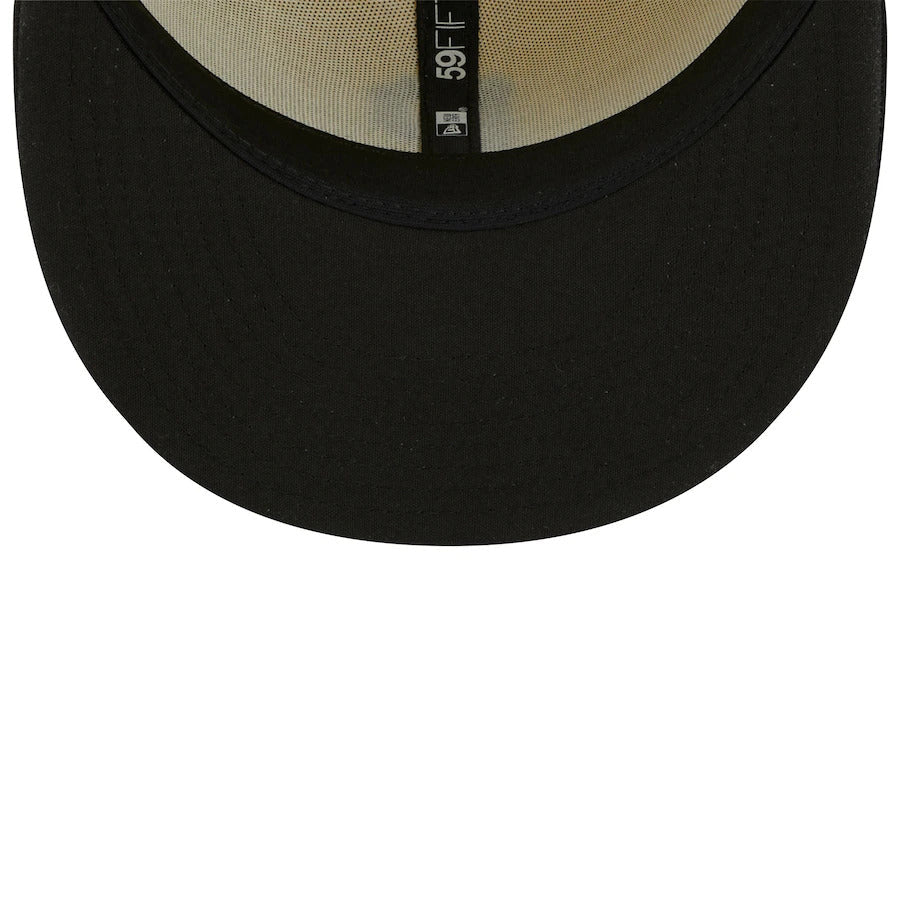 Pittsburgh Pirates New Era MLB 59FIFTY 5950 Fitted Cap Hat Yellow Crown Black Visor Black Logo (2023 City Connect)