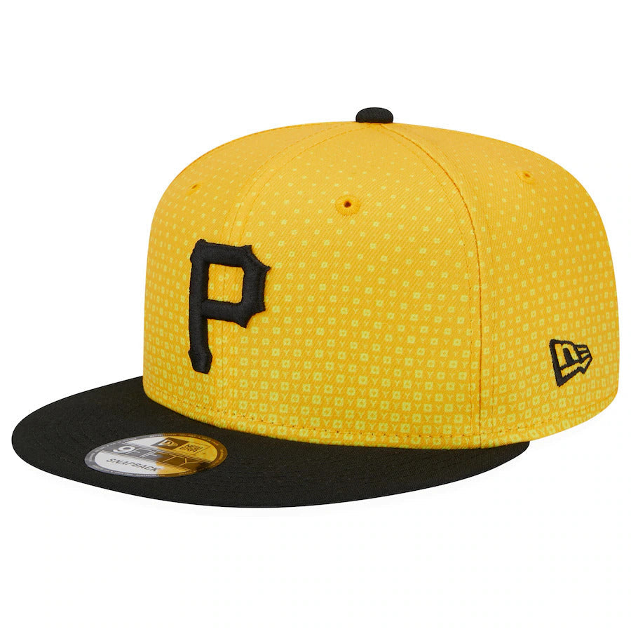 Pittsburgh Pirates New Era MLB 9FIFTY 950 Snapback Cap Hat Yellow Crown Black Visor Black Logo (2023 City Connect)