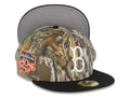 Brooklyn Dodgers New Era MLB 59FIFTY 5950 Fitted Cap Hat Real Tree Camo Crown Black Visor White Logo Jackie Robinson 50th Anniversary Side Patch