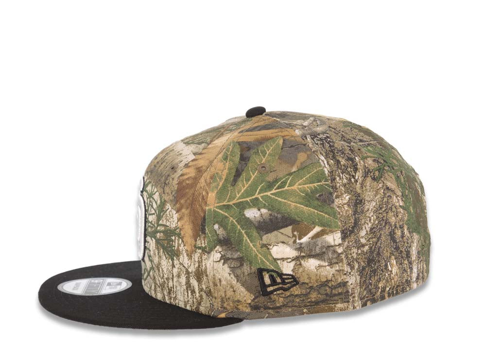 San Diego Padres New Era MLB 9FIFTY 950 Snapback Cap Hat Real Tree Edge Camo Crown Black Visor White/Black Logo 40th Anniversary Side Patch Gray UV