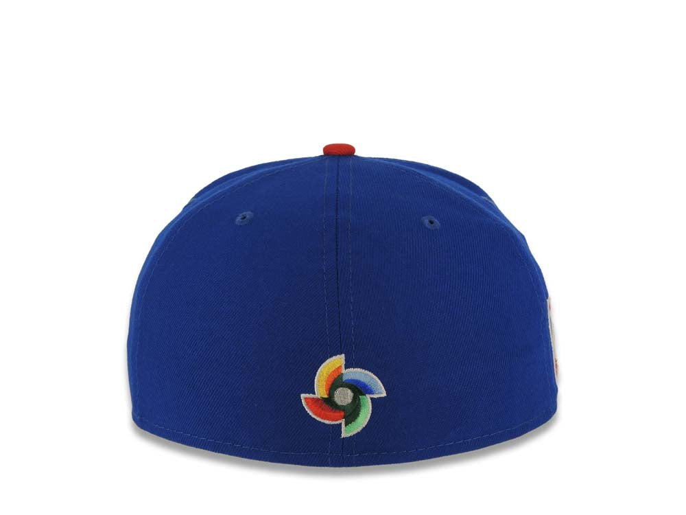 Puerto Rico New Era World Baseball Classic WBC 59FIFTY 5950 Fitted Cap Hat Royal Blue Crown Red Visor Cream/Red Logo Gray UV