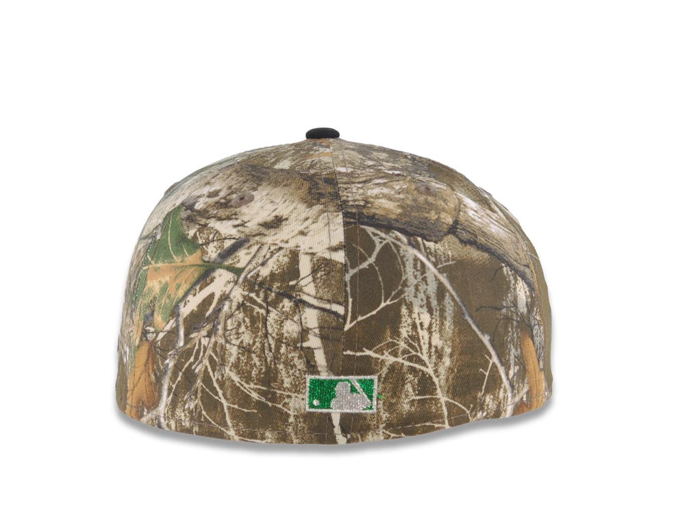 Arizona Diamondbacks New Era MLB 59FIFTY 5950 Fitted Cap Hat Real Tree Edge Camo Crown Black Visor Metallic Green/White Logo 1998 Inaugural Season Side Patch Gray UV