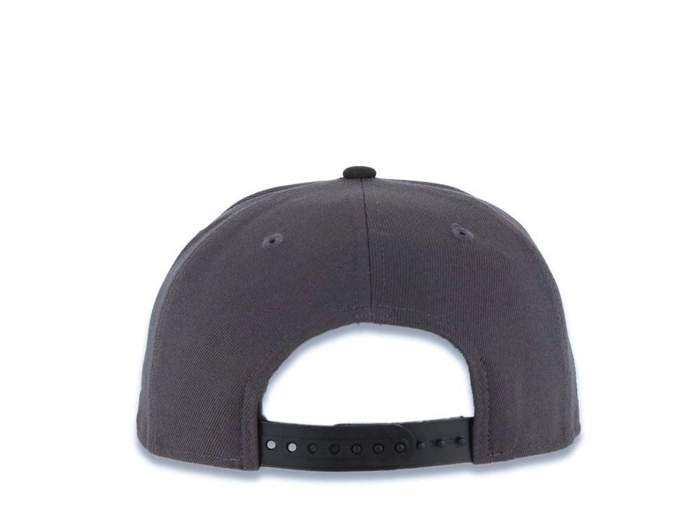Mexico New Era 9FIFTY 950 Snapback Cap Hat Dark Gray Crown Black Visor Team Color Logo Mexico Flag Side Patch Gray UV
