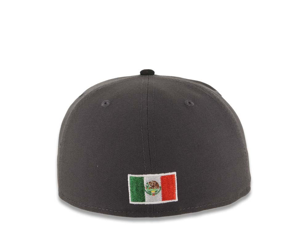 Mexico New Era WBC 59FIFTY 5950 Fitted Cap Hat Dark Gray Crown Black Visor Team Color Logo