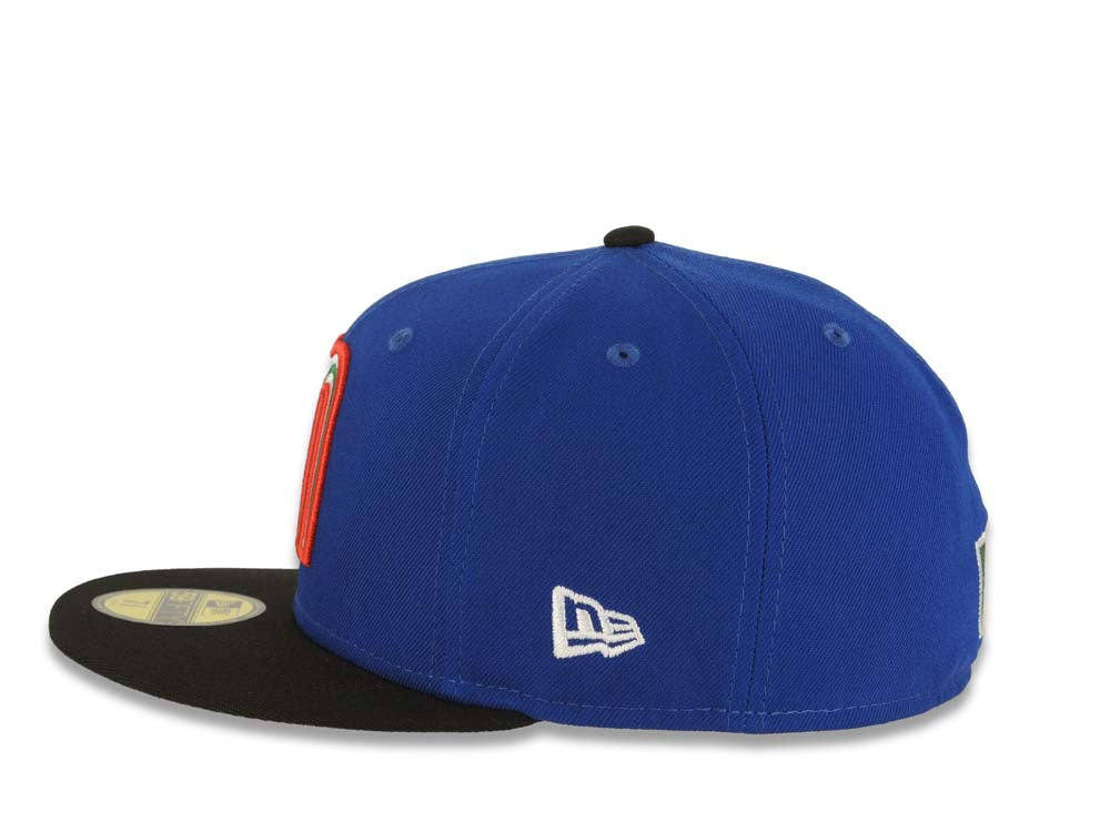 Mexico New Era WBC 59FIFTY 5950 Fitted Cap Hat Royal Blue Crown Black Visor Team Color Logo Gray UV