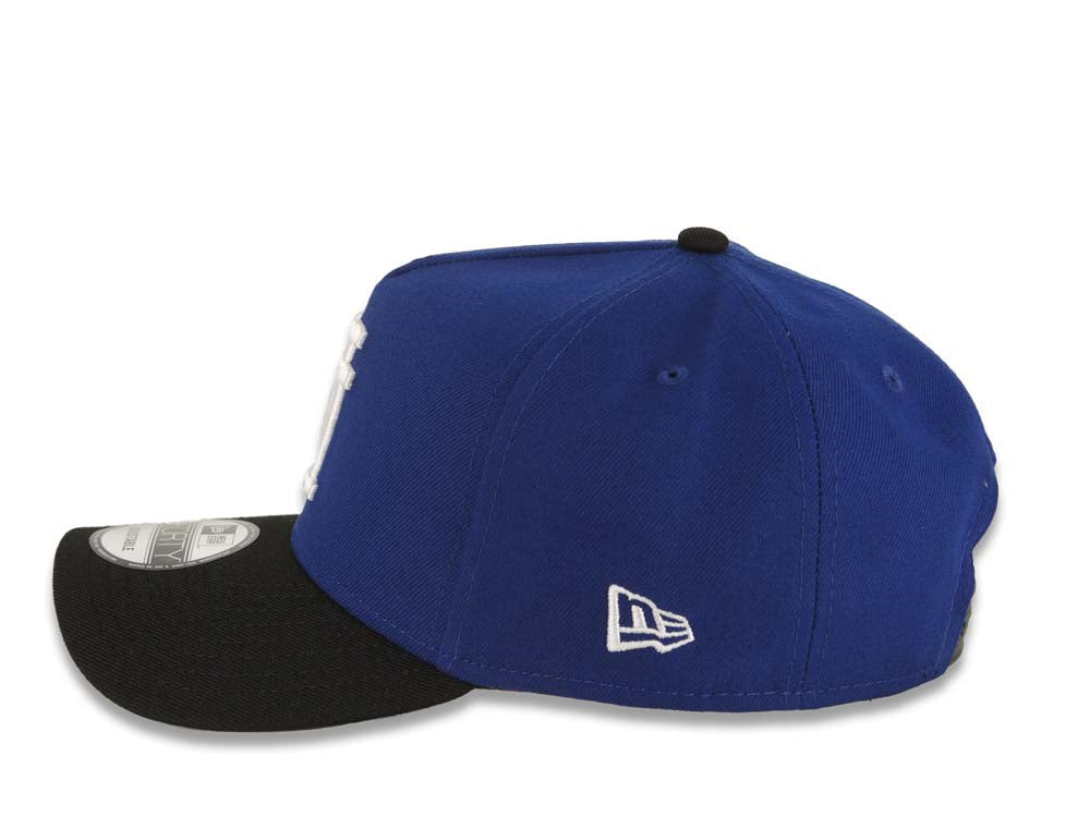Los Angeles Dodgers New Era MLB 9FORTY 940 Adjustable A-Frame Cap Hat Royal Blue Crown Black Visor White Upside Down Logo Gray UV