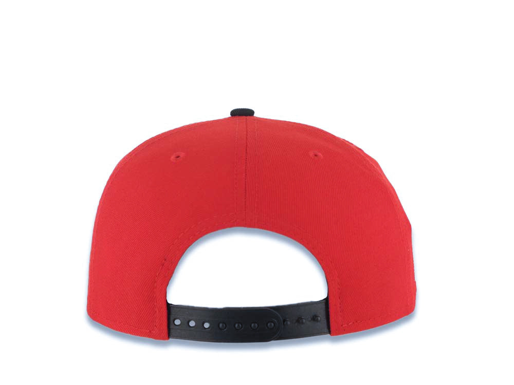 Mexico New Era WBC 9FIFTY 950 Snapback Cap Hat Red Crown Black Visor White/Green/Red Logo Mexico Flag Side Patch Gray UV