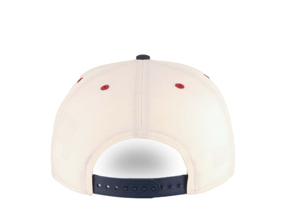 San Diego Padres New Era MLB 9FIFTY 950 A-Frame Snapback Cap Hat Cream Crown Navy Blue Visor Navy Blue/Red Logo 1998 World Series Side Patch Gray UV