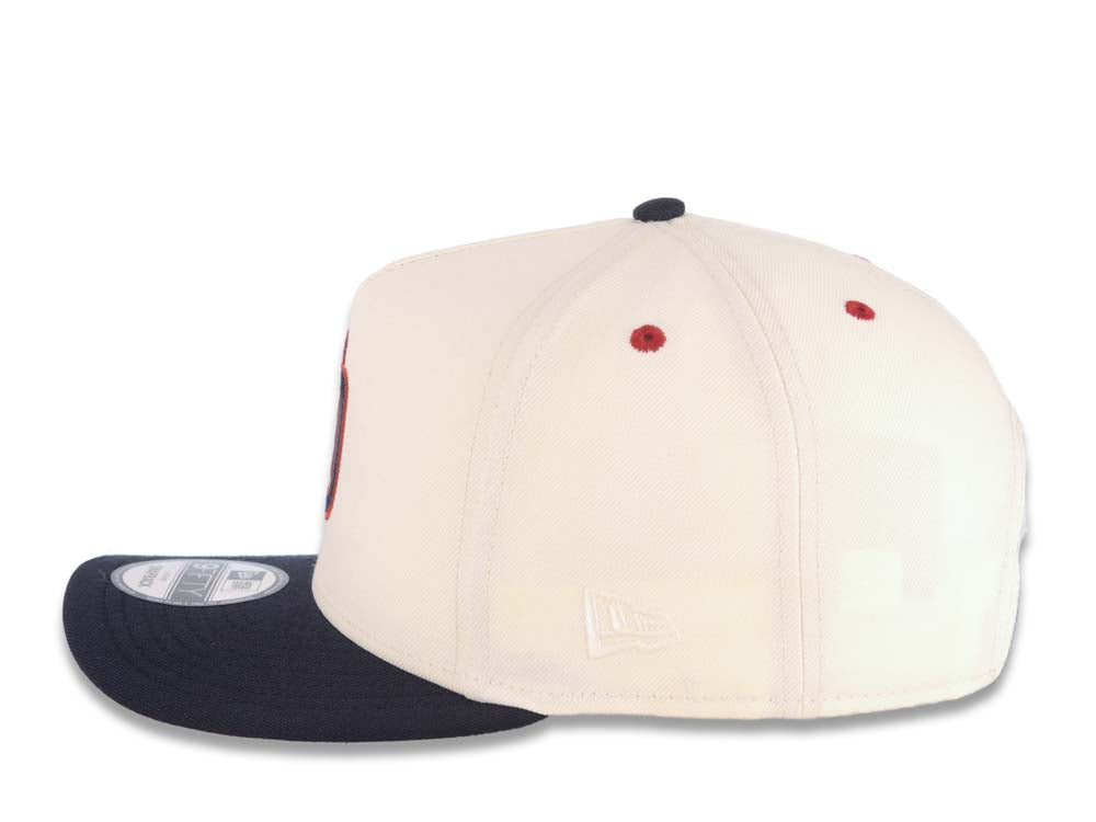 San Diego Padres New Era MLB 9FIFTY 950 A-Frame Snapback Cap Hat Cream Crown Navy Blue Visor Navy Blue/Red Logo 1998 World Series Side Patch Gray UV