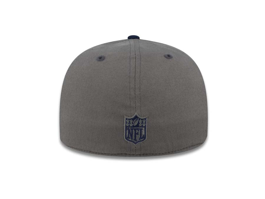 Dallas Cowboys Reebok NFL Flat Visor Flexfit Cap Hat Gray Crown/Visor Blue Side Logo With Screen Printed Paint Splatter