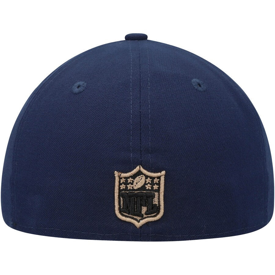 Los Angeles Chargers New Era NFL 59FIFTY 5950 Fitted Cap Hat Navy Blue Crown/Visor Camo Fill Logo