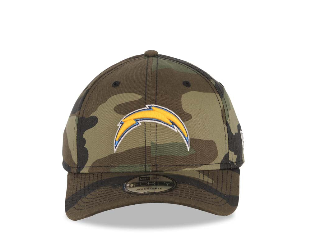San Diego Chargers New Era NFL 9FORTY 940 Adjustable Cap Hat Camo Crown/Visor Team Color Logo