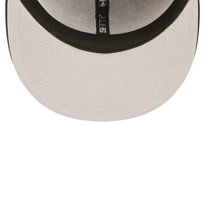 Las Vegas Raiders New Era 59FIFTY 5950 Fitted Cap Hat Black Crown/Visor Team Color Logo 3x Crown Rose (Crown Champs)