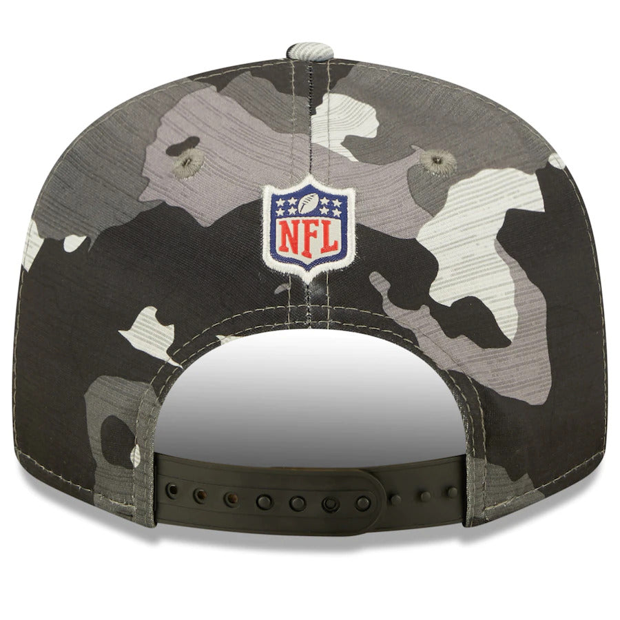 Las Vegas Raiders New Era 9FIFTY 950 Snapback Cap Hat Team Color Camo Crown/Visor Team Color Logo (2022 NFL Training Camp)
