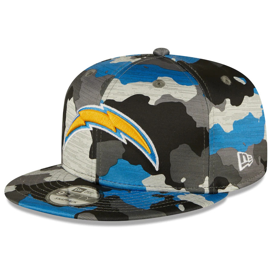 Los Angeles Chargers New Era NFL 9FIFTY 950 Snapback Cap Hat Team Color Camo Crown/Visor Team Color Logo (2022 NFL Training Camp)