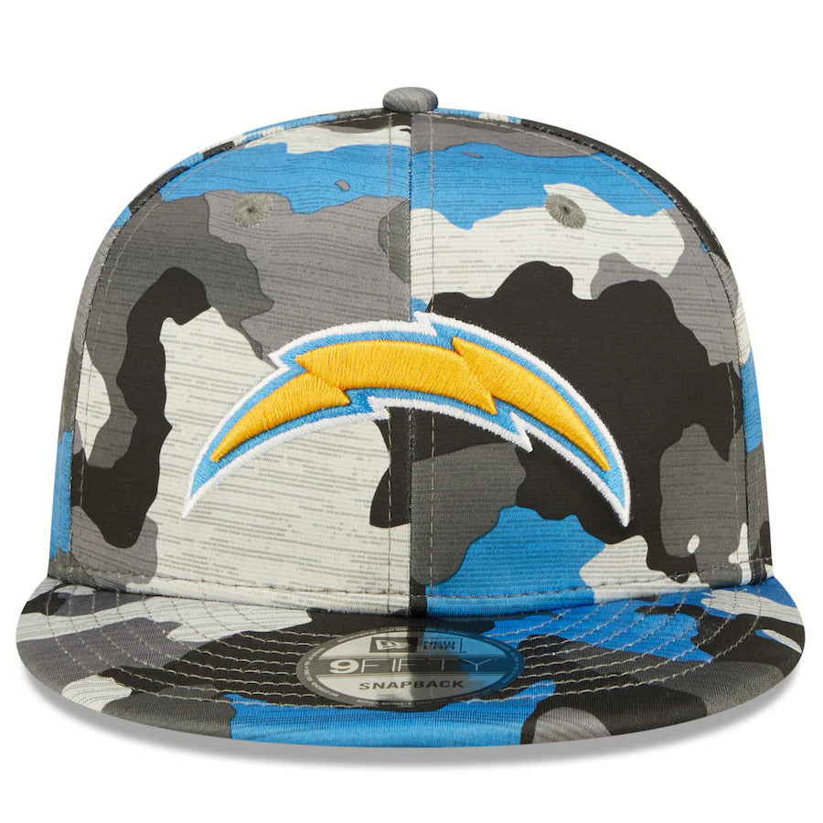 Los Angeles Chargers New Era NFL 9FIFTY 950 Snapback Cap Hat Team Color Camo Crown/Visor Team Color Logo (2022 NFL Training Camp)