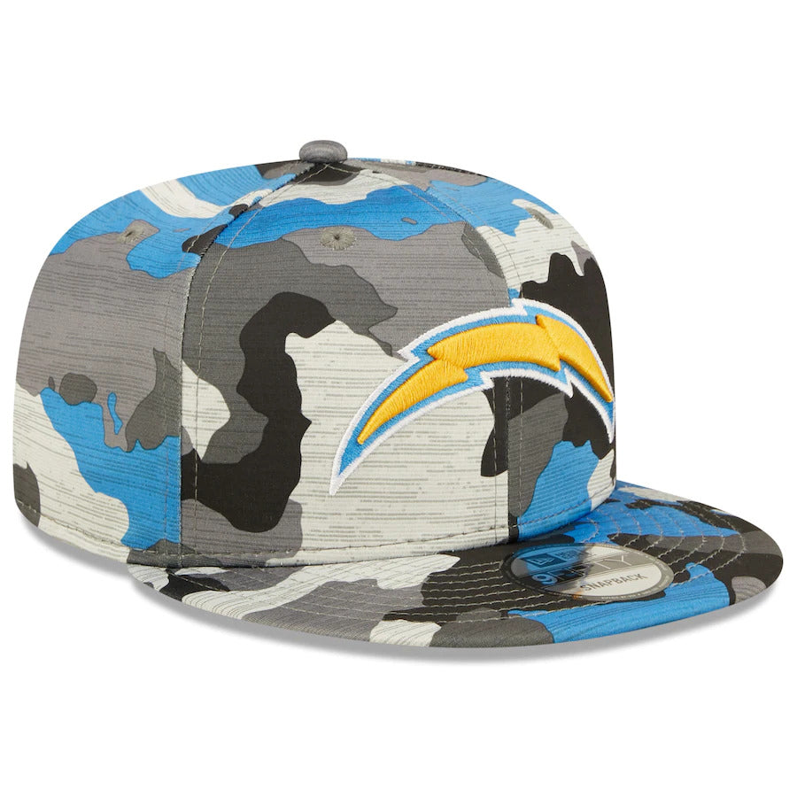 Los Angeles Chargers New Era NFL 9FIFTY 950 Snapback Cap Hat Team Color Camo Crown/Visor Team Color Logo (2022 NFL Training Camp)