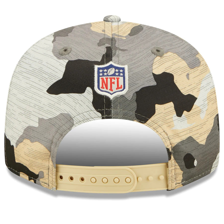 New Orleans Saints New Era NFL 9FIFTY 950 Snapback Cap Hat Team Color Camo Crown/Visor Team Color Logo (2022 NFL Training Camp)