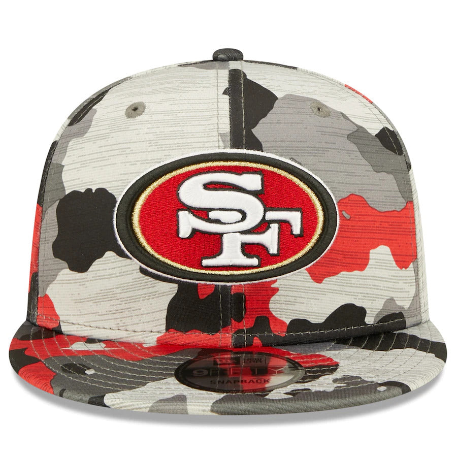 San Francisco 49ers New Era NFL 9FIFTY 950 Snapback Cap Hat Team Color Camo Crown/Visor Team Color Logo (2022 NFL Training Camp)