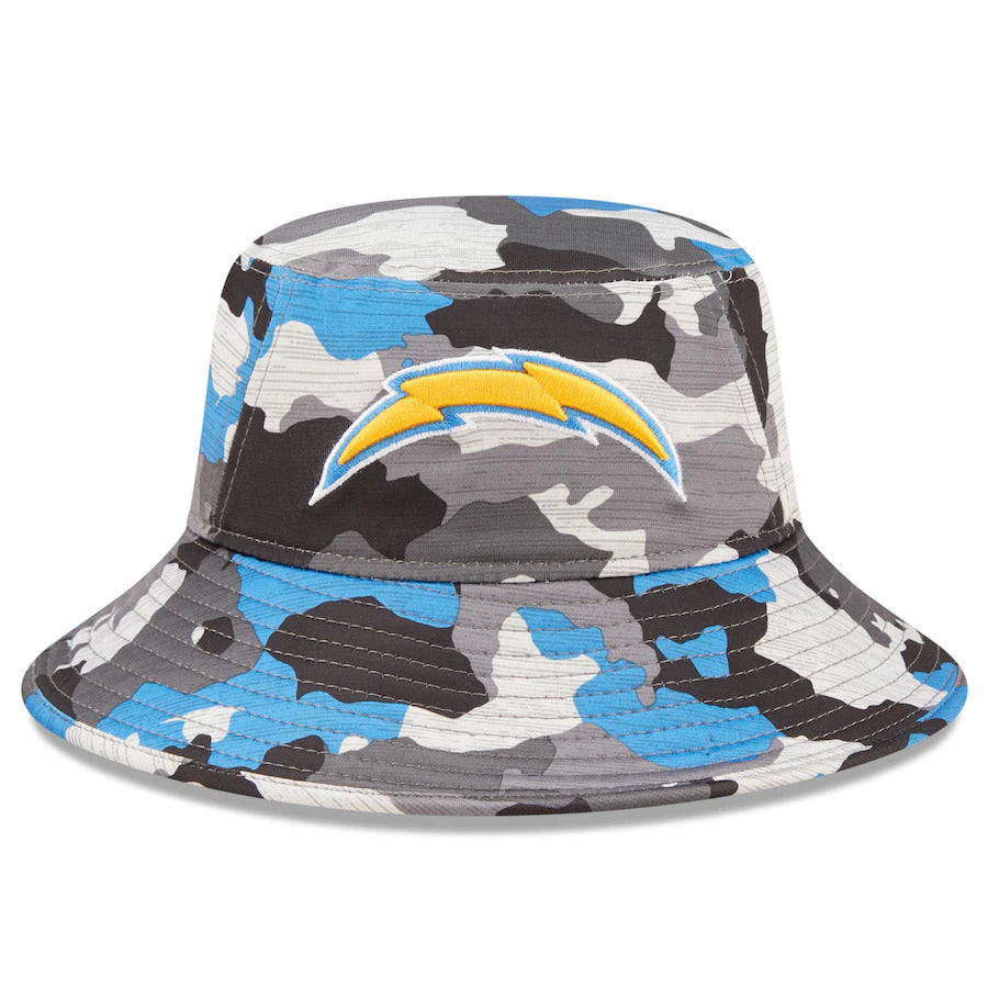 Los Angeles Chargers New Era NFL Bucket Cap Hat Team Color Camo Crown/Visor Camo Logo (2022 NFL Training Camp)