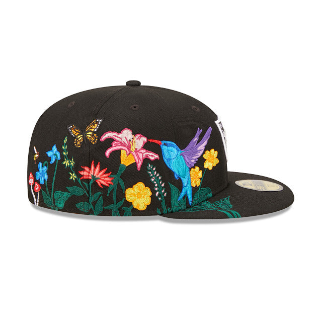 Las Vegas Raiders New Era 59FIFTY 5950 Fitted Cap Hat Black Crown/Visor Team Color Logo (Blooming)