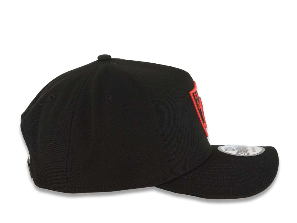 Las Vegas Raiders New Era 9FORTY 940 Adjustable A-Frame Cap Hat Black Crown/Visor Red/Black Logo