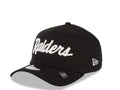 Raiders New Era 9FORTY 940 Adjustable A-Frame Cap Hat Black Crown/Visor White Script/Text Logo