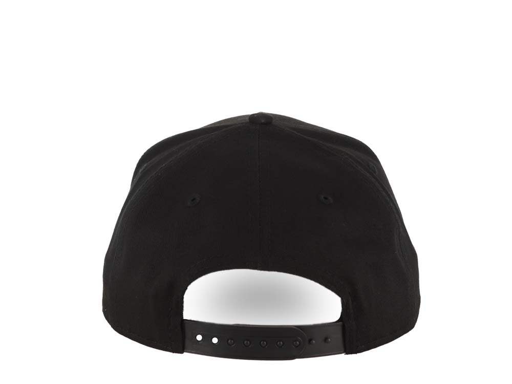 Raiders New Era 9FORTY 940 Adjustable A-Frame Cap Hat Black Crown/Visor White Script/Text Logo