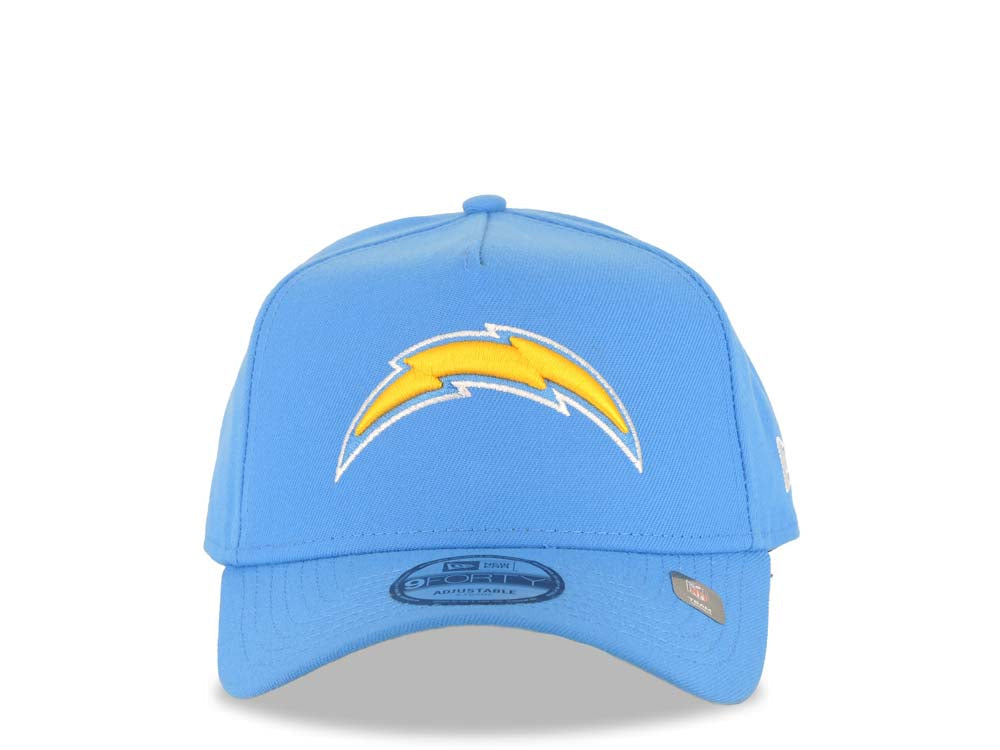 Los Angeles Chargers New Era NFL 9FORTY 940 Adjustable A-Frame Cap Hat Sky Blue Crown/Visor Team Color Logo