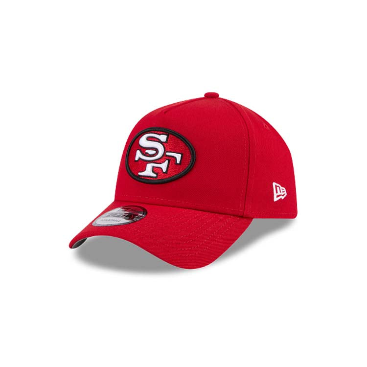 San Francisco 49ers New Era NFL 9FORTY 940 Adjustable A-Frame Cap Hat Read Crown/Visor Red/White/Black Retro Logo